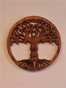 Houtsnijwerk tree of life A.