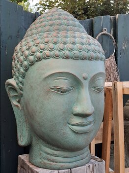 Boeddha hoofd L Ibiza groen