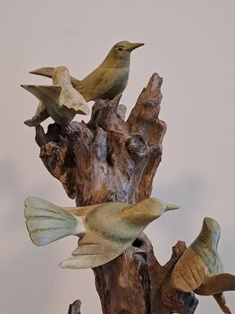 Houtsnijwerk vogeltjes C