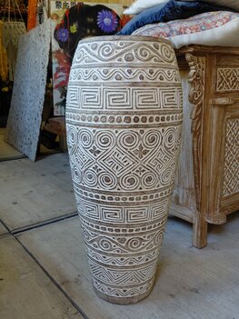Houten vaas Timor light