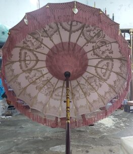 Ibiza/Bali parasol (roze/goud)
