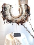 Schelpenketting brown feathers