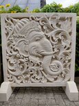 Limestone wandpaneel Ganesha