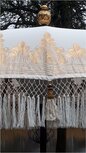 Ibiza parasol off white/gold - 185 cm