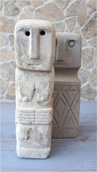 Stone man vrouw 18cm