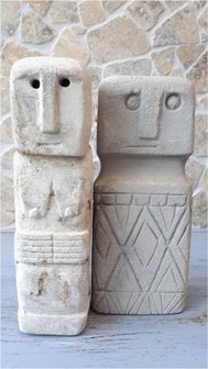 Stone man vrouw 18cm