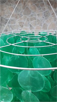 Schelpenlamp Capiz groen