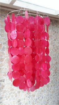 Schelpenlamp Capiz roze