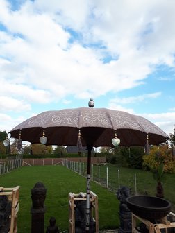 Ibiza/Bali parasol (Taupe/zilver)