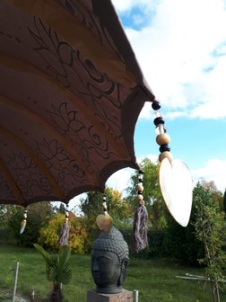 Ibiza/Bali parasol (Taupe/zilver)