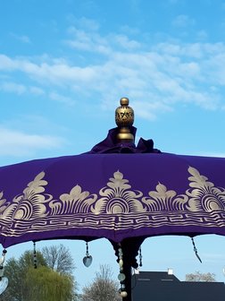 Ibiza/Bali parasol (purple/goud enkel beschilderd)