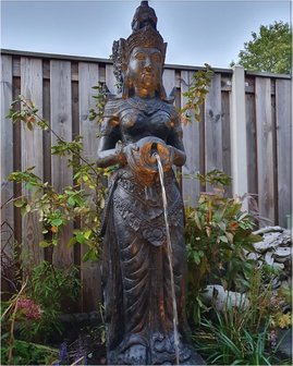 Waterornament vrouw antraciet L
