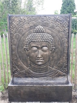 Waterornament Boeddha hoofd brons