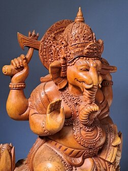 Houten beeld Ganapati