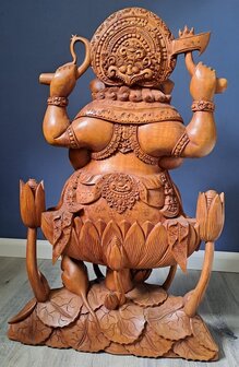 Houten beeld Ganapati