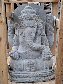 Ganesha 60 cm Lavasteen schild