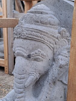 Ganesha 60 cm Lavasteen schild