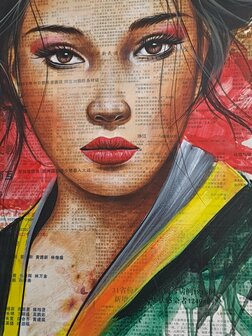 Schilderij Flowergirl