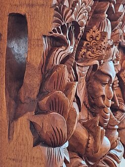 Houtsnijwerk 3D Ganesha