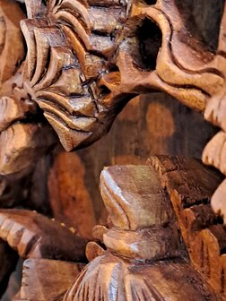 Houtsnijwerk 3D Ganesha