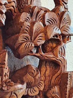 Houtsnijwerk 3D Ganesha