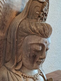 Houtsnijwerk Quan Yin 