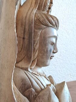Houtsnijwerk Quan Yin 