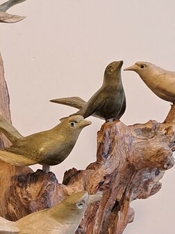 Houtsnijwerk vogeltjes B