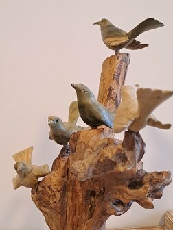 Houtsnijwerk vogeltjes B