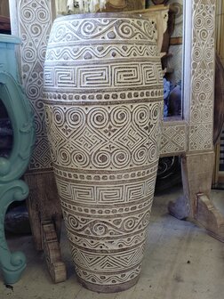 Houten vaas Timor light