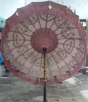 Ibiza parasol  pink/full gold- 185 cm