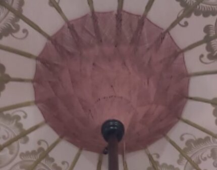 Ibiza parasol  pink/full gold- 185 cm