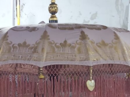 Ibiza parasol  pink/full gold- 185 cm