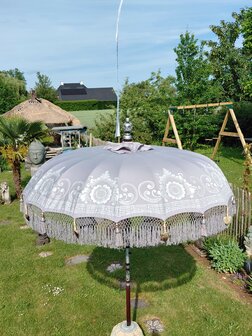 Ibiza parasol Silver/grey beschilderd - 185cm