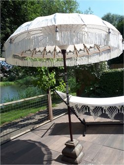 Ibiza/Bali parasol (off white/zilver)