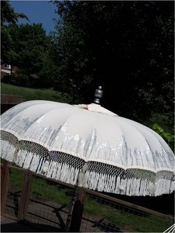 Ibiza/Bali parasol (off white/zilver)