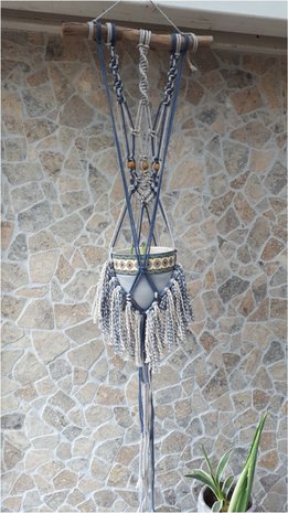 Plantenhanger boho duocolor