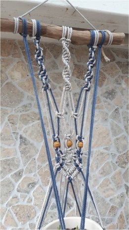 Plantenhanger boho duocolor