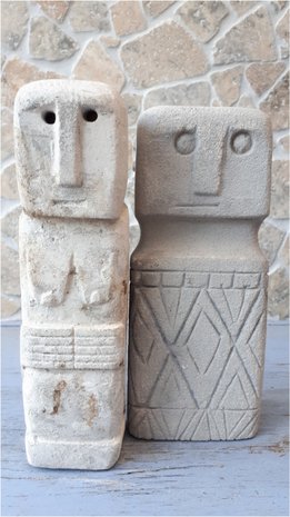 Stone man vrouw 18cm
