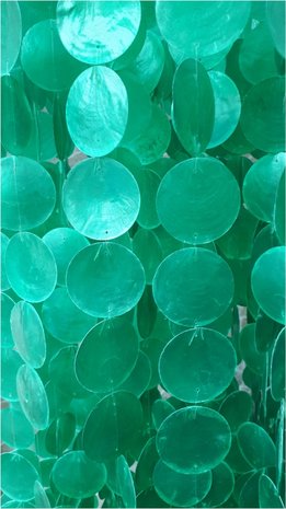 Schelpenlamp Capiz groen