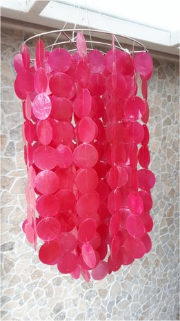 Schelpenlamp Capiz roze