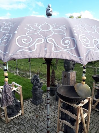 Ibiza/Bali parasol (Taupe/zilver)