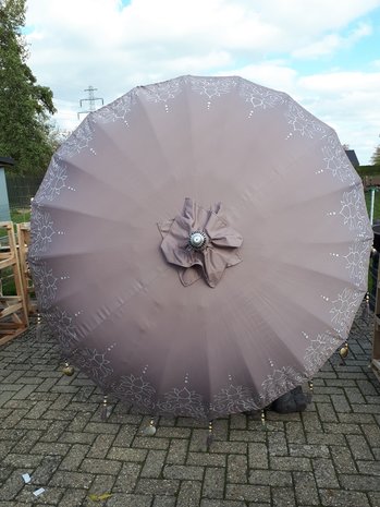 Ibiza/Bali parasol (Taupe/zilver)