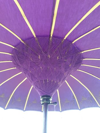 Ibiza/Bali parasol (purple/goud enkel beschilderd)