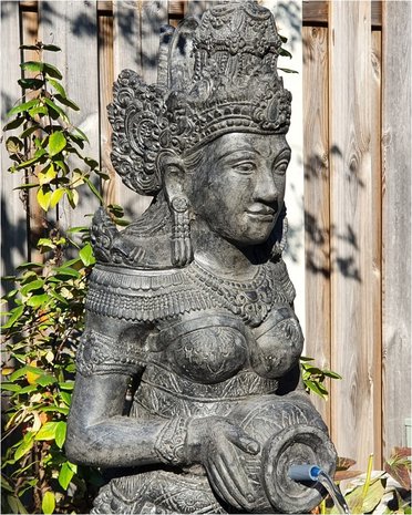 Waterornament vrouw antraciet L