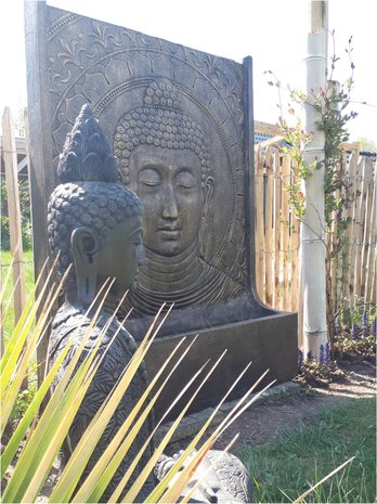 Waterornament Boeddha hoofd brons