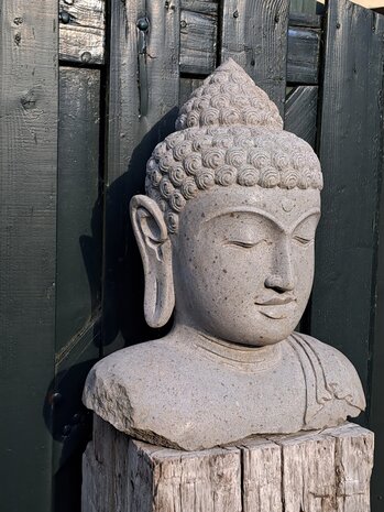 Boeddha hoofd Lavasteen