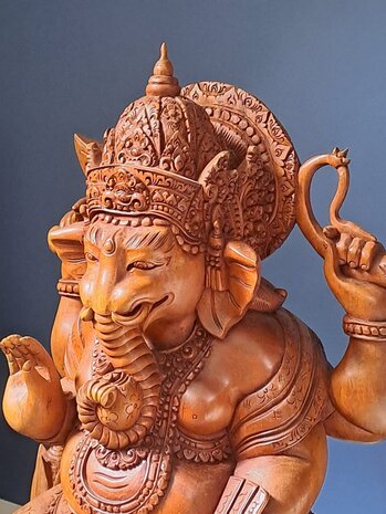 Houten beeld Ganapati