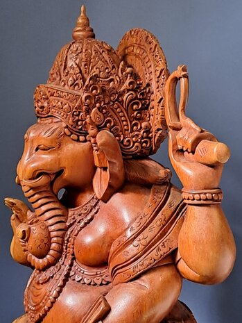 Houten beeld Ganapati