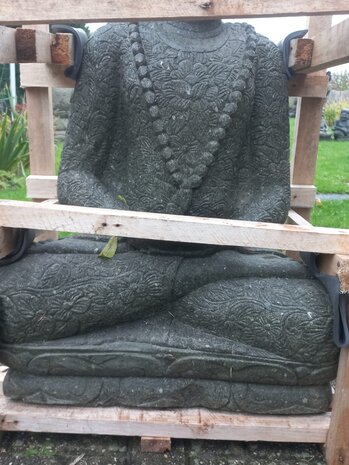 Zittende Boeddha greenstone meditatie